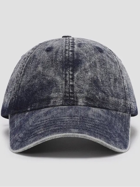 Accessories - Washed Denim Baseball Cap - Blue